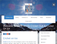 Tablet Screenshot of cricket-on-ice.com